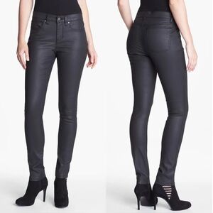 Eileen Fisher Waxed Denim Skinny Jeans Sz 8